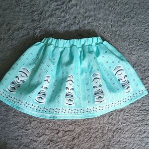 Girls' Aqua Printed Skirt